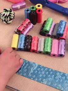 6pcs Animal Paw Print Large Capacity Pet Trash Bags - Black - View 9