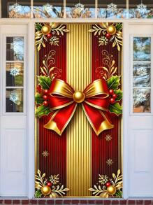 1 pezzo, Ghirlanda di campanelle di Natale di lusso, Decorazione per porta in polietilene da 35x70,8 pollici, Telo di sfondo per Buon Natale, Copertura per foto appesa, Decorazione per l'ingresso di casa, Adatto per decorazioni natalizie e scene di carnevale per il nuovo anno, Decorazioni per la casa, Decorazioni natalizie, Decorazioni per la stanza d'inverno