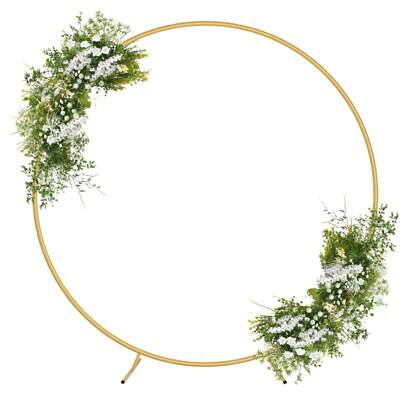 Suporte de fundo redondo, suporte de arco de balão estável, suporte de fundo de arco de casamento de metal, suporte de fundo circular, estrutura para casamento, festa de aniversário
