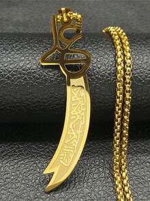 Sword Shape Hollow Pendant Gold/Silver Color Stainless Steel Sword Necklace Fashion Gorgeous Gifts For Men And Women