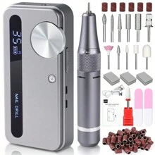 Máy làm móng tay điện có thể sạc lại 35000RPM, tiếng ồn thấp, máy tháo móng chuyên nghiệp màu hồng, trắng, xám, bộ máy làm móng, máy đánh bóng móng, máy cắt gel, máy tiện móng, giũa, dụng cụ đánh bóng, bộ khoan móng, thiết bị làm móng chuyên nghiệp - Nhiều màu - Xem 8