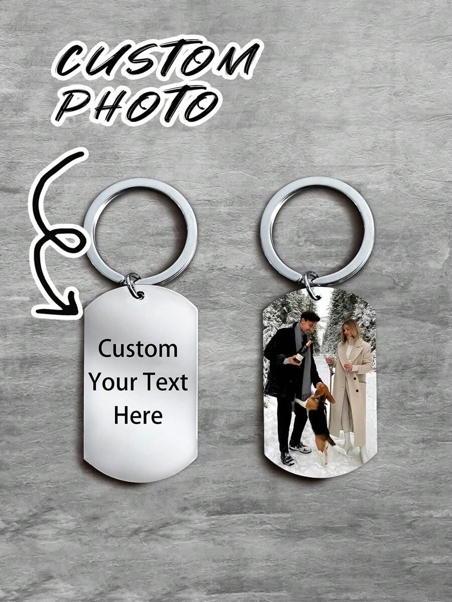 Llaveros personalizados, accesorios para teléfonos, impresión de gráficos a color personalizados, texto grabado con láser. Regalos conmemorativos para amigos, regalos de cola, regalos festivos, multifuncionales, ornamentales, reutilizables, de acero inoxidable, grabados, exquisitos, elegantes, de alta calidad, coloridos, modernos, personalizados, únicos, portallaves personalizados - Multicolor - Ver 1