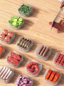 5 件装 PP 冷冻肉类储存容器，350 毫升冰箱收纳盒圣诞礼物 - 無色 - 查看 3