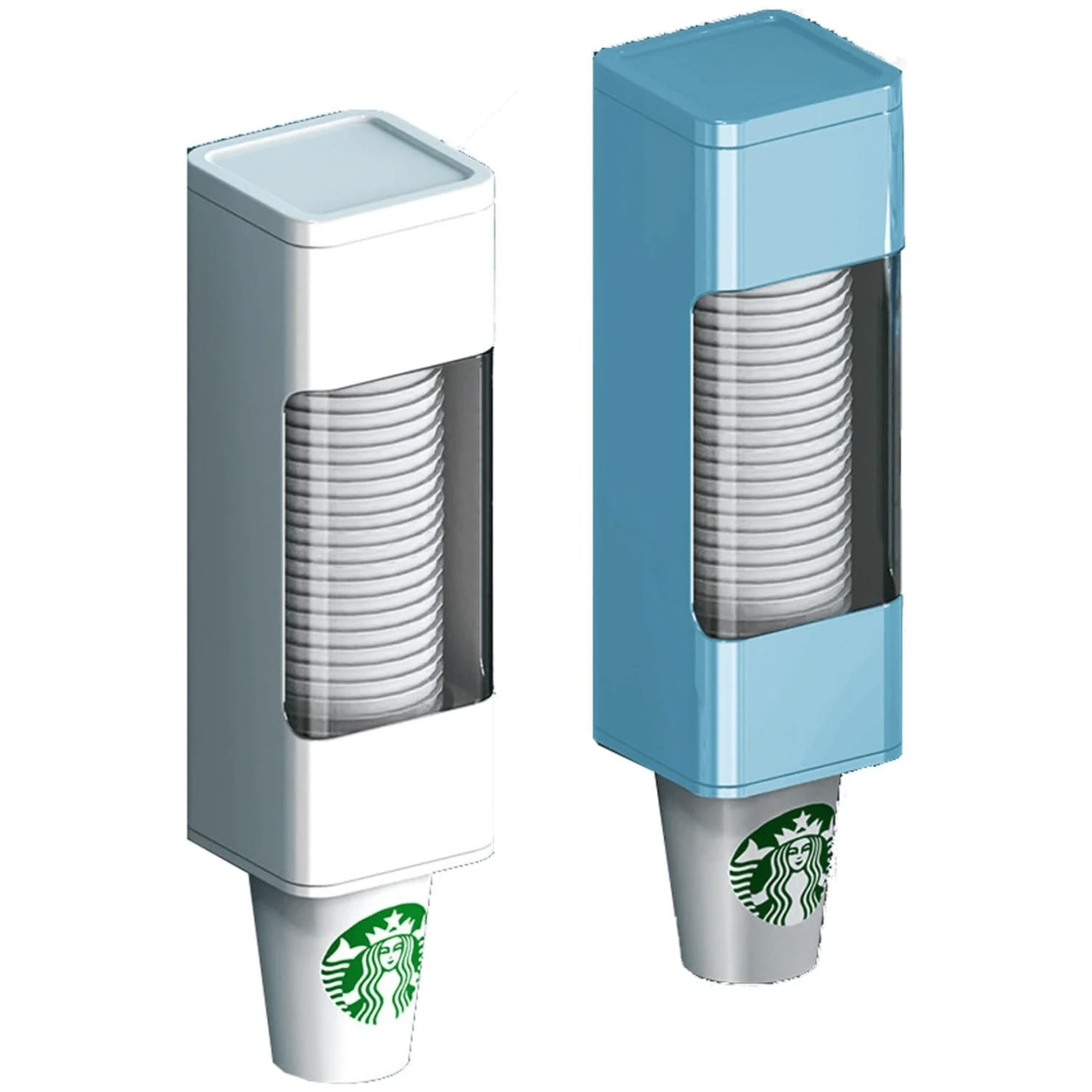 1/2 Piece Cup Dispenser Wall Mounted Cup Holder, Space Saving