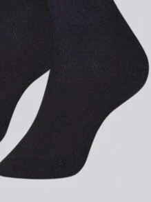 Puma Pum@ Long-Cut Sports Street Ribbed Cotton Unisex Socks 4695 - Black - View 4