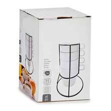 Juego de 4 tazas apilables Ø8,5x10cm - 350ml en color blanco con estante VESSIA San Ignacio - Multicolor - Ver 6