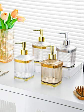 1/2 elegant tvålpump, bänkskåpsflaska med toner, söt badrumstonerbehållare, påfyllningsbara schampo- och duschtvålflaskor, badrumstillbehör, heminredning, heminredning, badrumsdekor, höstdekor, tillbaka till skolan