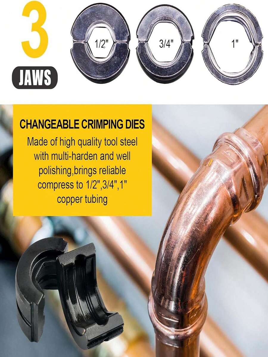 GC1632 Aluminum Alloy Body & Copper Tube Crimping Tool With 1/2", 3/4