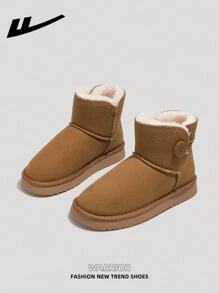WARRIOR WARRIOR Women 1 Pair Snow Boots Slip-On Design Plush Lining Thick Sole Winter Boots, Outdoor Wear Warm Boots