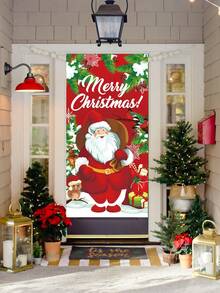 1 Cờ treo Giáng sinh vui vẻ, Cờ treo cửa hình ông già Noel 23*47 inch Trang trí Giáng sinh cho gia đình 2024 Đồ trang trí Giáng sinh Quà tặng năm mới 2025 Quà tặng - Nhiều màu - Xem 2