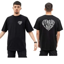 GYMRAT MEN'S T-SHIRT, GYM T-SHIRT, GYMRAT, GYM, MEN'S T-SHIRT - 黑色 - 查看 1