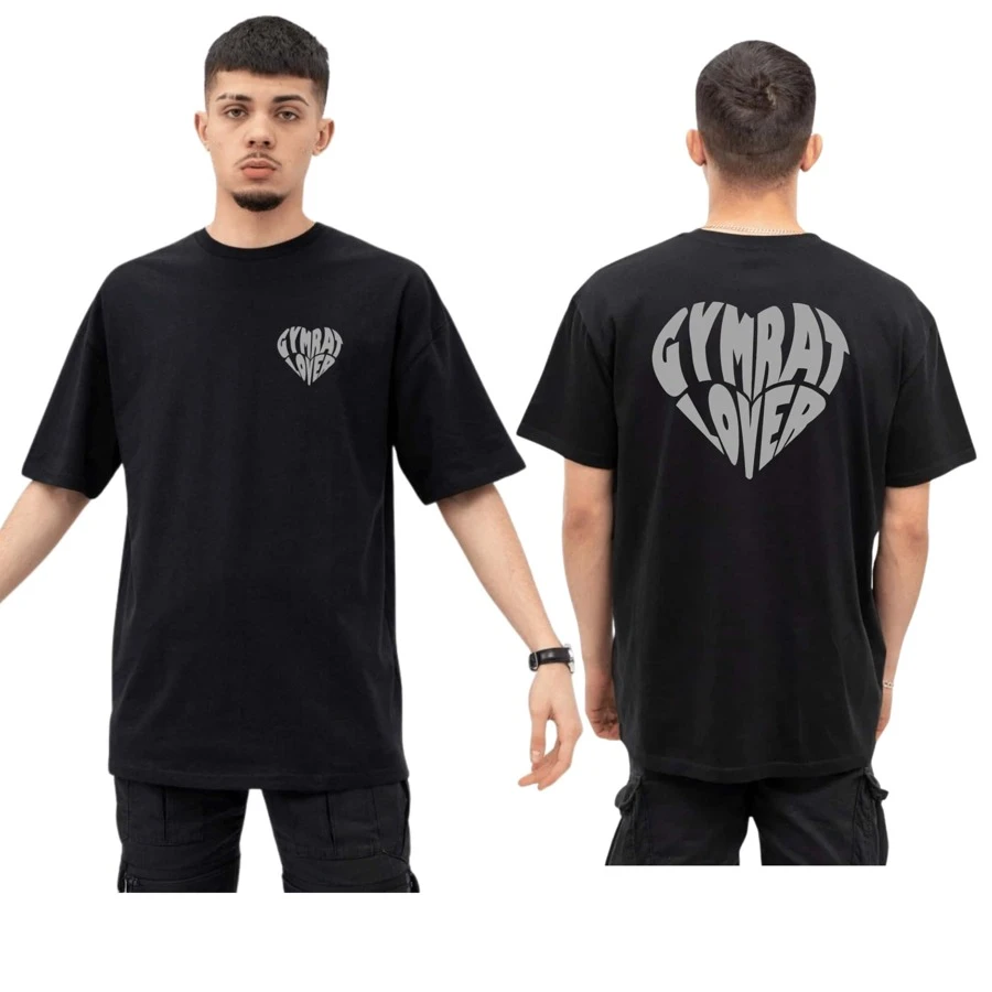 GYMRAT MEN'S T-SHIRT, GYM T-SHIRT, GYMRAT, GYM, MEN'S T-SHIRT - 黑色 - 查看 1