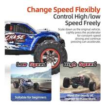 Coche De Carreras De Alta Velocidad Con Control Remoto A Esc, Batería de larga duración, fácil de operar, de buena calidad, resistente al agua, regalos perfectos de cumpleaños y Navidad. - Rojo - Ver 5