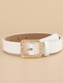 1 chiếc thắt lưng hợp kim bện cao cấp thời trang khóa vuông thường ngày, trang trí cho váy nữ - Nhiều màu - Xem 4