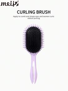 新款多功能卷发气垫梳，1 件带手柄椭圆形气垫梳，定型梳，顺发梳，专业发型梳，弹跳发刷， - 彩色 - 查看 10