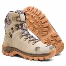 Men's Military Combat Boot Genuine Leather Long Shaft C.A - Màu hồng gỉ - Xem 2