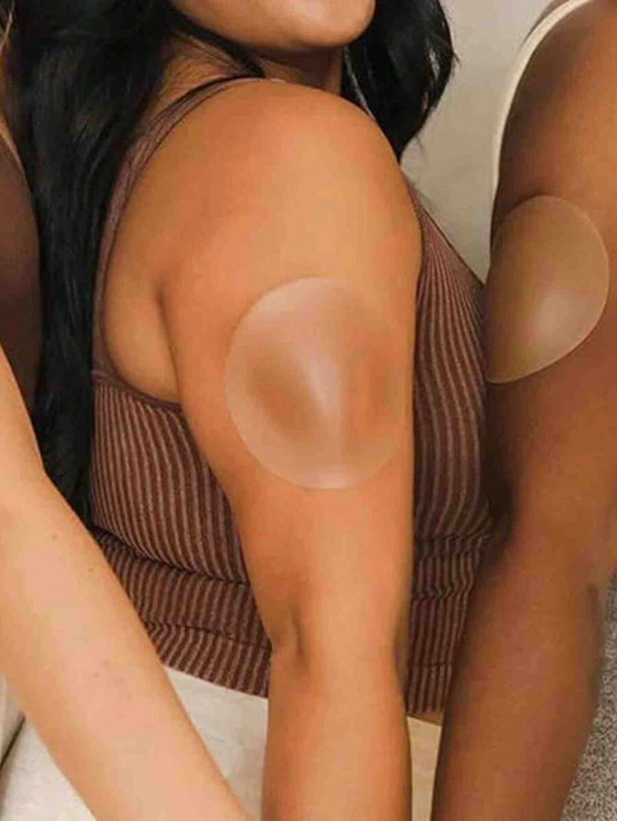 Pezones para Mujer Adhesiva Reutilizables,Pezonera Redonda Invisible, Cubiertas para Pezones para Busto - Multicolor - Ver 1