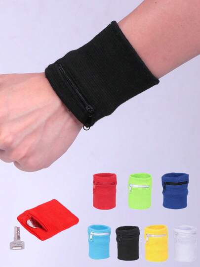 Solid Color Zipper Wrist Guard With Keys, Loose Change To Absorb Sweat, Wipe Sweat, Basketball, Running, Sports Wrist Guard Zipper Bag Outdoor Christmas Thanksgiving Fall Travel Winter Purse Gifts Holiday Wash Bag Old Wallet Christmas Gifts Merry Christmas Bag Handbag Clutch Bag Wristlet Bag Portable Wallet Storage Bag Men Purses And Bags Student Large Capacity Multi-Functional Fashion Casual Funny Gifts Coin Purse Side Bag Summer School The Sporty Life Vacation Bag Pack Handbags Spring Bag Wristlet Wallet Running Accessories Gym Bag