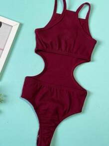 Knitted Bodysuit For Girls - Gỗ đỏ - Xem 2