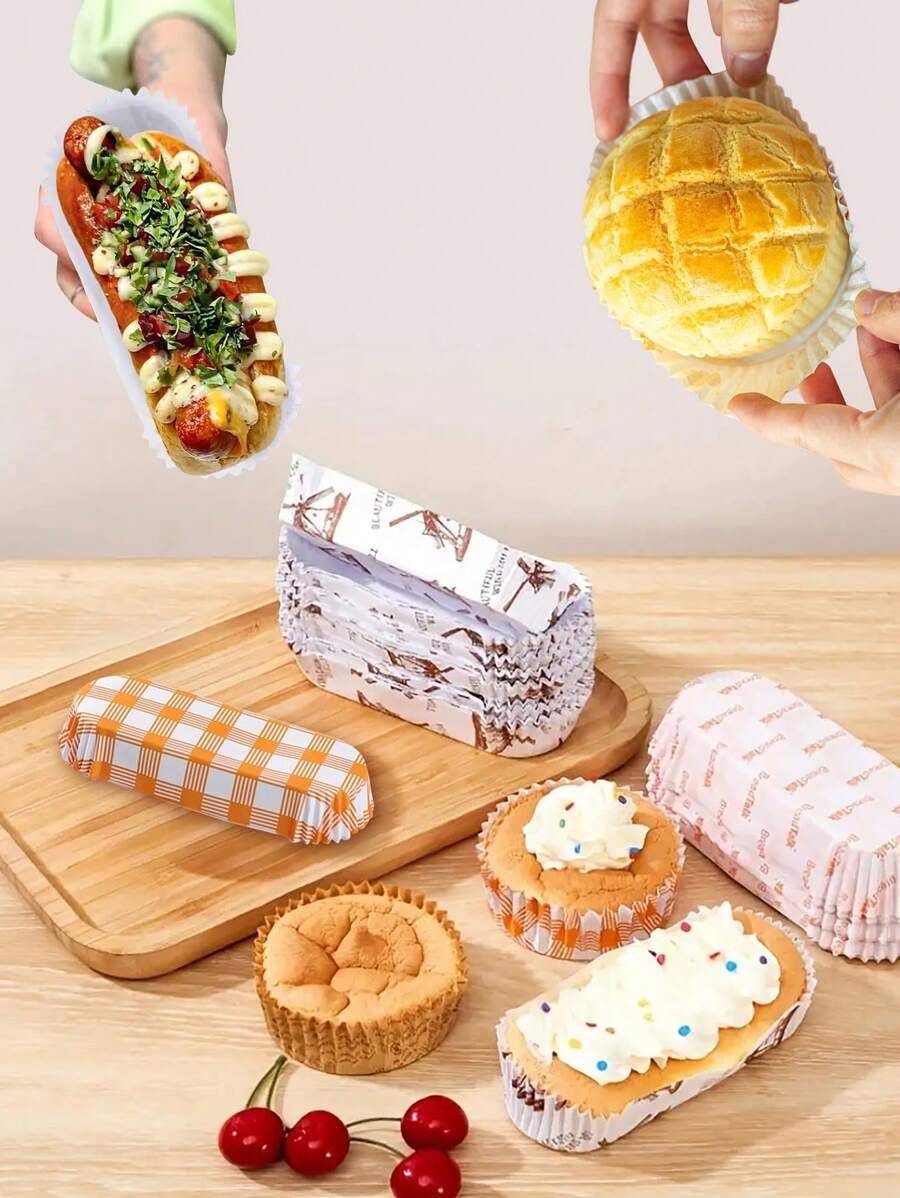 Lot De 50 Caissettes En Papier Sulfurisé Pour Muffins, Moules à