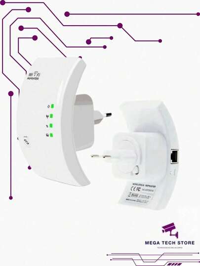 Amplificador De Sinal "Repetidor Wifi" Wireles Com Cabo De Rede RJ-45 Rápido Expansor de Rede Internet Ultra Bivolt Original Envio Imediato