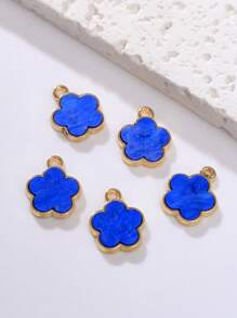 5/20/30/50/100/200/300 piezas Colgante de trébol de 4 hojas/flor de 5 pétalos colorido y elegante, adecuado para hacer collares, pulseras, pendientes, llaveros, colgantes de teléfono, joyería de regalo para parejas