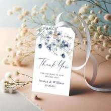 100pcs Custom Delicate Wedding Welcome Gift Tags Emerald Greenery Wedding Welcome Gift Tags Custom Wedding Favor Tags, Custom Personalized Thank You Gift Tags For Weddings, Birthday, Bridal Shower,Gala Night,Customized Wedding Crafts,Home Refresh,Festive Calendar - Multicolor - View 3
