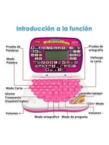 Mini Laptop Interactiva Educativa Español/inglés Niños - Rosa - Ver 8