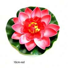 Flor de loto artificial flotante de espuma con hoja de ninfea, decoración realista perfecta para estanque de jardín doméstico, decoraciones de , regalos - Multicolor - Ver 9