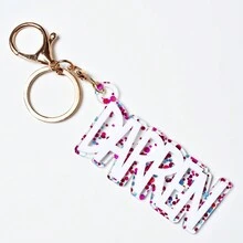 定制亚克力钥匙扣配件，个性化亚克力，用于日常装饰，适合任何场合，周年纪念礼物，家人和朋友聚会 - 彩色 - 查看 8