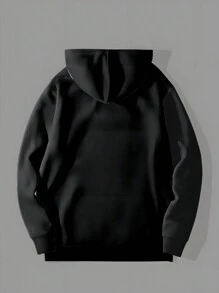 2pcs Men's Plus Size 3D Digital Print Front Drawstring & Allover Print Christmas Element Pullover Hoodie And Drawstring Pocket Sweatpants Set, Fall Clothes