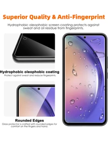 5 pezzi di protezione per schermo in vetro temperato ultra-chiaro, resistente ai graffi e alle schegge, compatibile con Samsung/Redmi, copertura totale, facile da installare, definizione alta, senza bolle, resistente a graffi e rotture, vetro temperato ultra-definito, regalo perfetto per compleanni, Pasqua, Festa del Papà, Natale, famiglia, amici, ragazzo/ragazza
