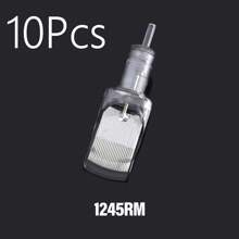 naom 1/10支装纹身针，适用于打雾 - 大号弧形针，一体式弯曲巨型卡式打雾针，标准长度，已消毒卡式针，刺绣针纹身器材，纹身师情人节礼物，婚礼季礼物 - 彩色 - 查看 13