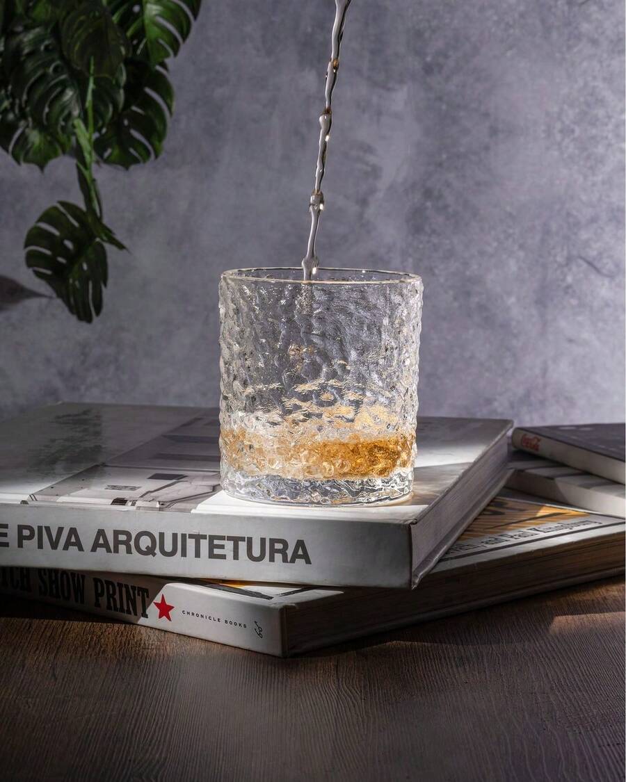 Petra Hammered Whiskey Short Glass 340ML Lyor - Trong sáng - Xem 1