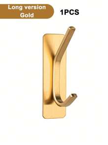 1 个粘钩、毛巾钩、衣帽钩、不锈钢拉丝墙钩，用于在浴室和卧室悬挂浴袍海绵、挂钩配件、辅助挂钩、重型挂钩。用它来悬挂外套、衣服、植物、园艺工具、厨房用具、平底锅、花盆、餐具、勺子、帽子、毛巾、浴袍钩和壁挂式架子。非常适合您的卧室、浴室、教室、车库、公寓 - 彩色 - 查看 12