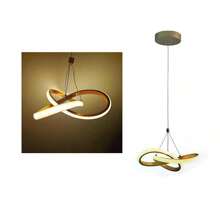 Infinity Braided Pendant Light 25CM Modern Living Room Bedroom Gold 27W 3200K - 金色 - 查看 4