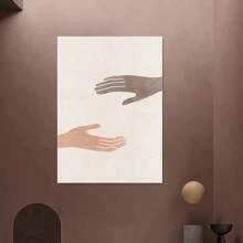 1 bức tranh sơn dầu trừu tượng phong cảnh, áp phích hình học cô gái sọc, áp phích cây dây leo vòng lá đơn giản của Scandinavia, trang trí lý tưởng cho phòng ngủ và phòng khách, trang trí nhà cửa, trang trí phòng, không có khung - Nhiều màu - Xem 22