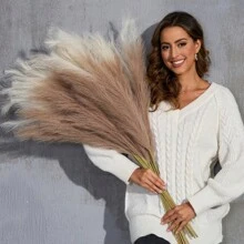 50/30//20/10/1pc 97cm/55cm Faux Pampas Grass, Pompas, Pampas Grass, Pampas Grass For Floor Vase, Pampas Grass Decor For Vase Fillers, Boho Rustic Farmhouse Home Decor, Valentine's Day, Gift Gifts Birthday Graduation,Fall Decor,Autumn