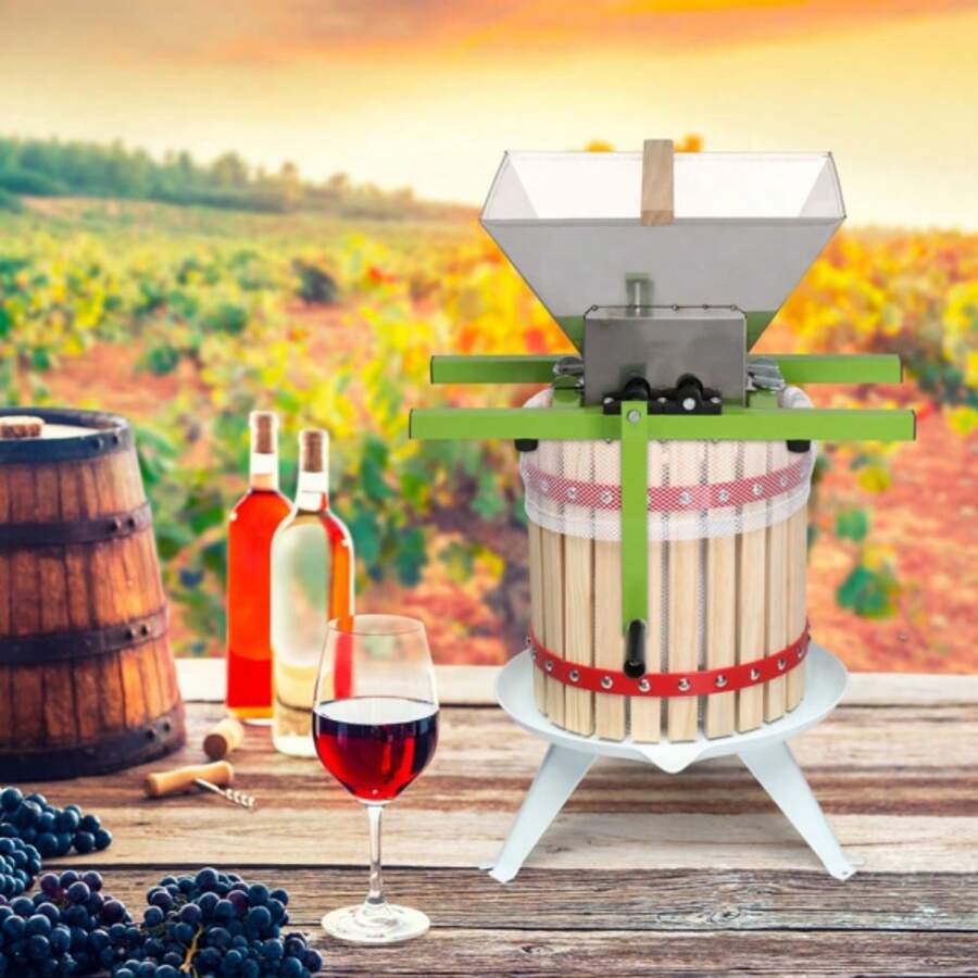 Fruit And Apple Crusher, 7L(1.8 Gal) Manual Juicer Grinder, Large