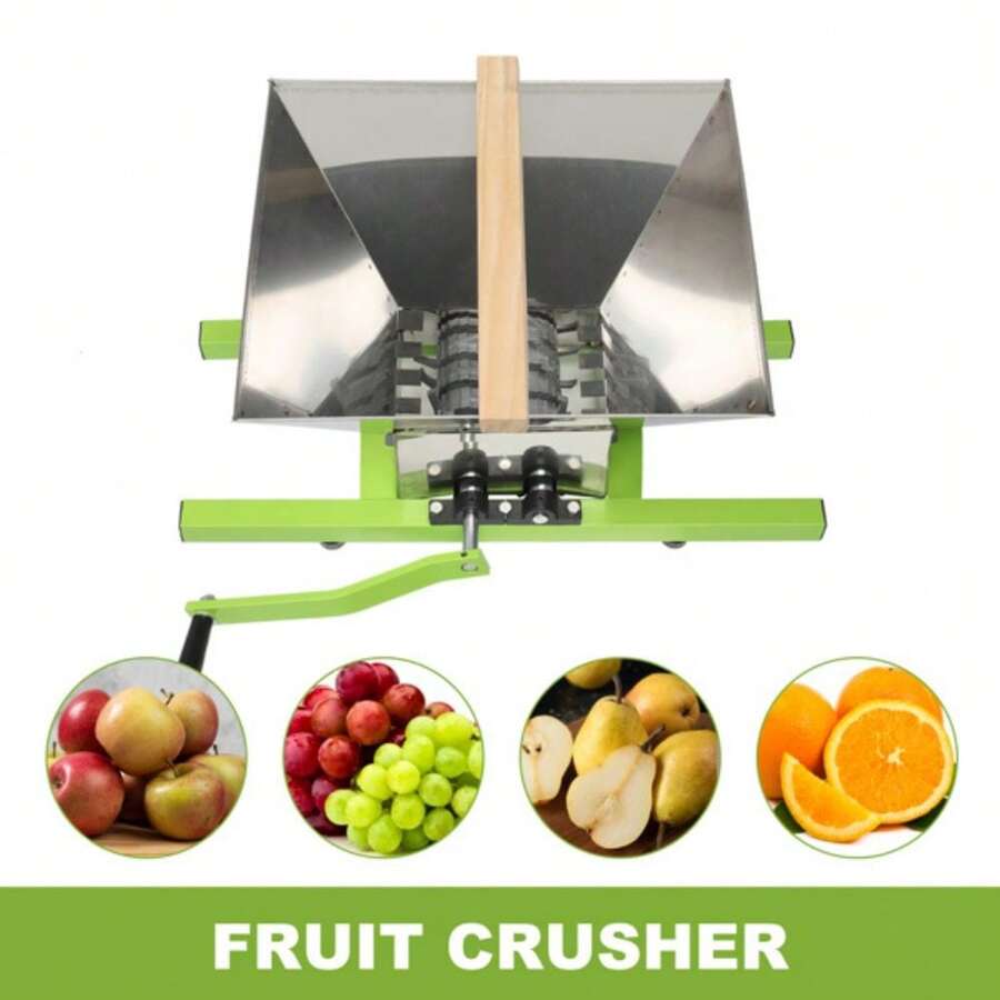 Fruit And Apple Crusher, 7L(1.8 Gal) Manual Juicer Grinder, Large