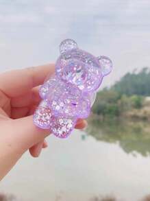 1 件可爱 3D 彩色磨砂熊形手机握把，带可折叠环和弹性插座支架，兼容所有手机/平板电脑，韩式风格，兼容 、Android 手机，生日、家人、朋友的礼物，推拉式手机握把、手机支架、手机配件 - 查看 6