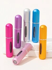 5 piezas Atomizadores de perfume, botellas de spray vacías y recargables para fragancias, estuche de bomba de perfume, tamaño portátil para viajes - Multicolor - Ver 5
