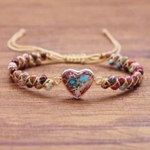 Heart Decor Beaded Bracelet