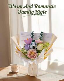 Robotime Flower 3D Puzzle DIY Model Kits For Adults To Build, Artificial Flowers For Decoration, Home Decor Accessories Living Room, Gifts For Women, Spring Time Bouquet - Multicolor - View 6