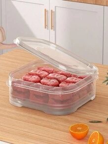 5 件装 PP 冷冻肉类储存容器，350 毫升冰箱收纳盒圣诞礼物 - 無色 - 查看 2