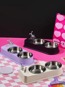 1 件装 全新宠物食碗 猫狗食碗 防翻颈护颈防漏狗食碗 - 彩色 - 查看 5