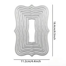 缝合六边形椭圆形钻石金属切割模具层框架用于 DIY 剪贴簿背景浮雕卡片制作工艺品