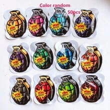 逼真的假爆炸手榴弹玩具，充气自动爆炸道具，堵嘴和缓解压力的爆竹蛋，适合男孩 - 彩色 - 查看 9