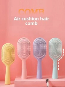 Lược massage đệm nhỏ màu Macaron tối giản, lược chải túi khí chăm sóc tóc tạo kiểu lược nhỏ gọn - Thích hợp sử dụng hàng ngày & ký túc xá - Nhiều màu - Xem 1