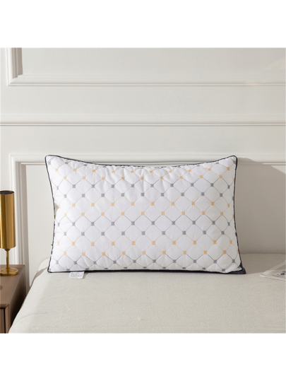 1pc Premium Hotel Pillow, Quilted, Machine Washable, High Quality, Side/Back Sleepers, Business Home view 7